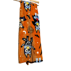 Lucy Blue and Orange Plush Throw